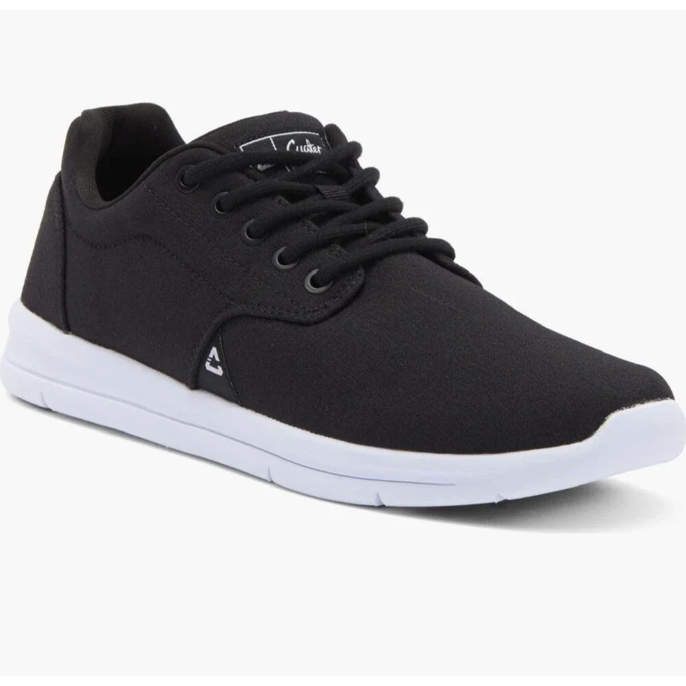 Travis Mathew Cuater The Daily Sneaker Shoe Woven Black Comfort Mens Size 8 NWT